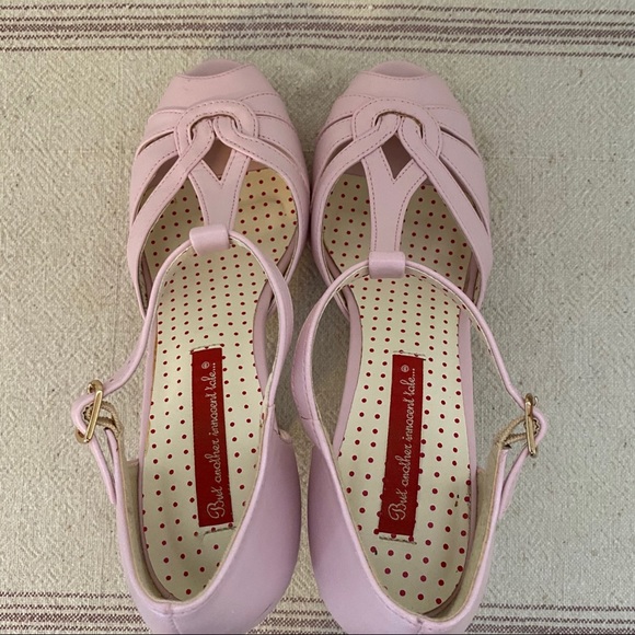 ModCloth Pink T-Strap Platform Rockabilly Heels - Picture 9 of 16